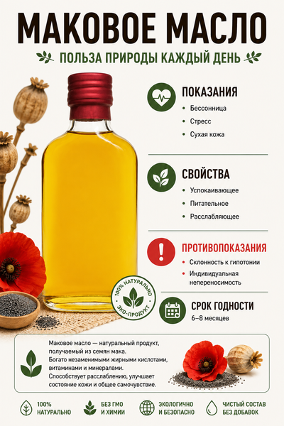 Маковое масло холодного отжима 104 фото